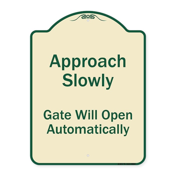 Designer Series-Approach Slowly Gate Will Open Automatically, 24" x 18", TG-1824-9864